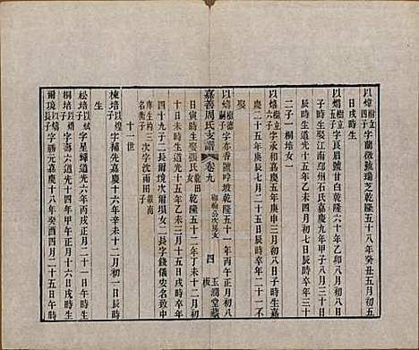 浙江[周姓] 嘉善周氏支谱十四卷首一卷 — 清道光十九年（1839）_九.pdf