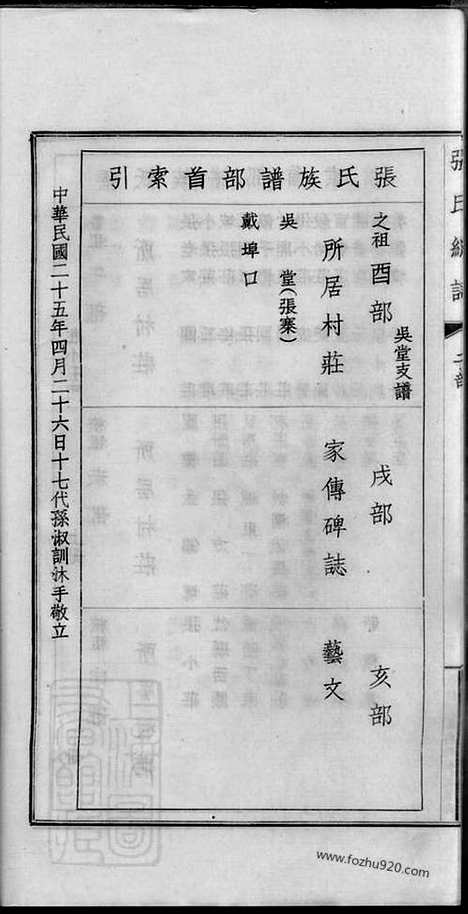 【项城张氏族谱】十二卷（河南项城家谱）_N0533.pdf