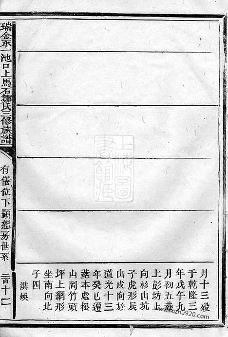 【瑞金承一池口上马石邹氏三修族谱】（瑞金家谱）_N1227.pdf