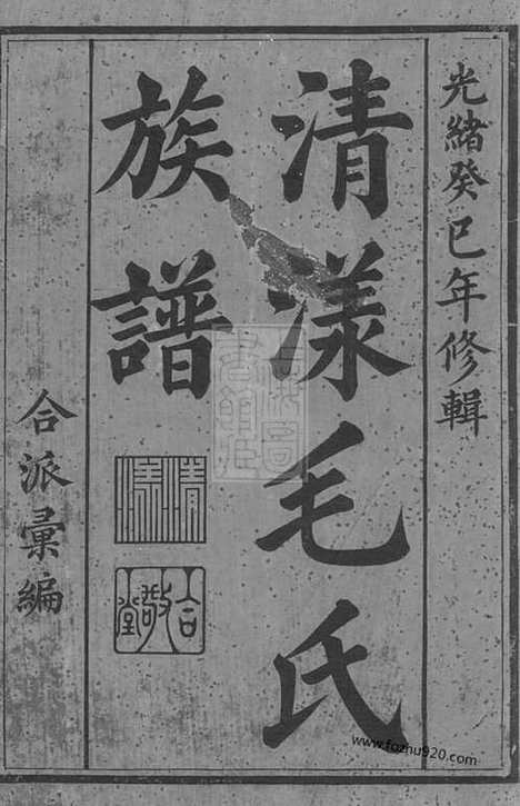 【清漾毛氏族谱】内集六卷首一卷_外集四卷_天集八卷_春集一卷_夏集三卷_秋集二卷_冬集五卷_地集三卷（江山家谱）_N1870.pdf