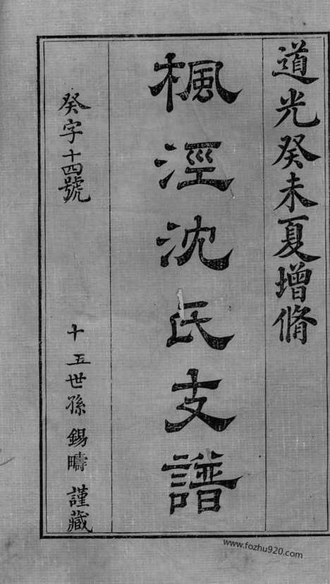 【枫泾沈氏支谱】不分卷（松江家谱）_N6811.pdf