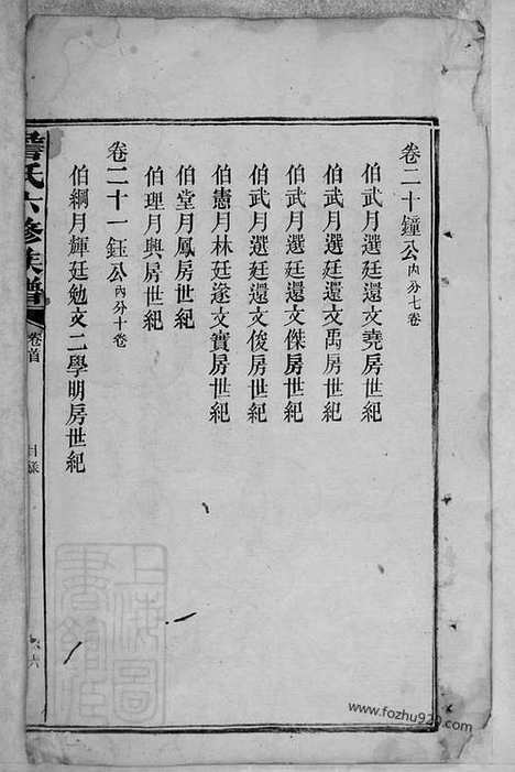 【詹氏六修族谱】三十九卷_首一卷_末一卷（湖南益阳家谱）_N8065.pdf