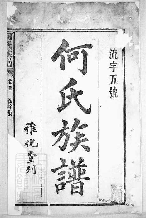 【何氏族谱】十二卷（湖南长沙家谱）_N8116.pdf