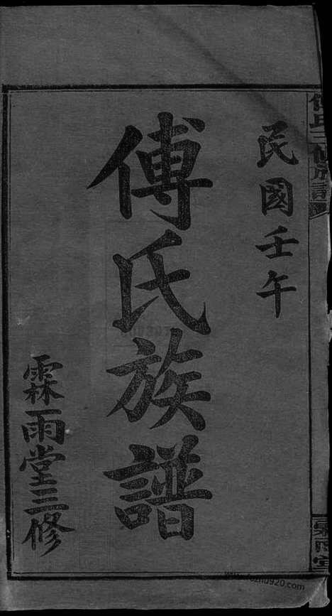 【大塘傅氏三修族谱】十一卷_首二卷（湖南湘乡家谱）_N8176.pdf