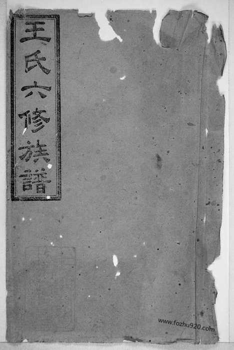 【王氏六修族谱】十三卷_首一卷（湖南长沙家谱）_N8350.pdf