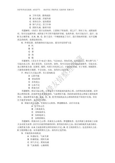 主治医师晋级考试中医内科学考题解.pdf