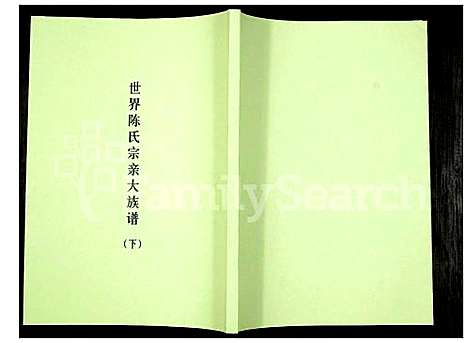 [陈] 世界陈氏宗亲大家谱 (台湾) 世界陈氏宗亲大族谱[2]1300–1984.pdf