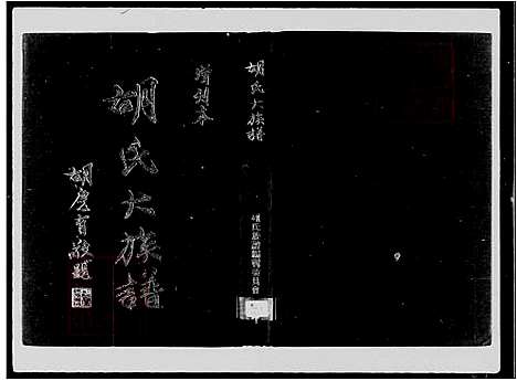 [胡] 胡氏大家谱 (台湾) 胡氏大族谱-重复拍摄-1册-1976.pdf