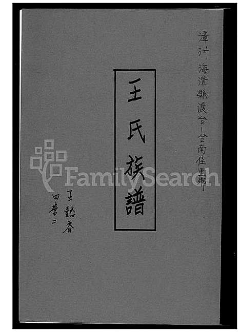 [王] 王氏家谱 (台湾) 王氏族谱_1600-1994.pdf