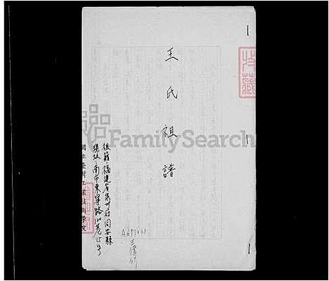 [王] 王氏家谱 (台湾) 王氏祖谱.pdf