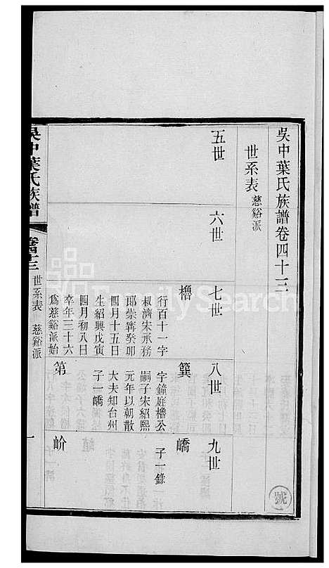 [叶] 吴中叶氏家谱 (台湾) 吴中叶氏族谱-36-1600-1911.pdf