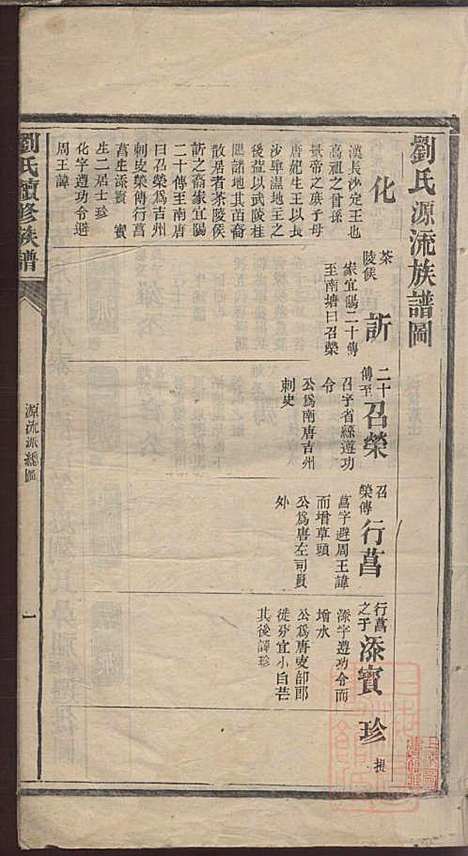 刘氏续修族谱_刘可知_10册_聚英堂_清道光9年(1829_刘氏续修家谱_二