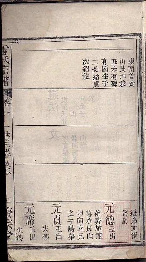 雷氏宗谱_雷懋熞等_5册_庆宗堂_清同治二年(1863_雷氏家谱_二