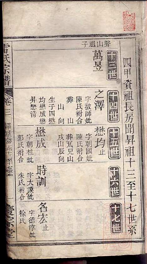 雷氏宗谱_雷懋熞等_5册_庆宗堂_清同治二年(1863_雷氏家谱_三