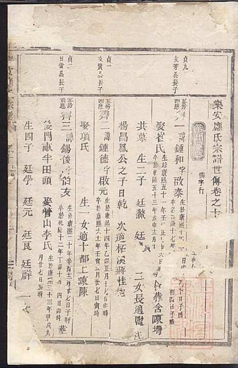 乐安应氏宗谱_11册_乐安应氏_清同治4年(1865_乐安应氏家谱_五