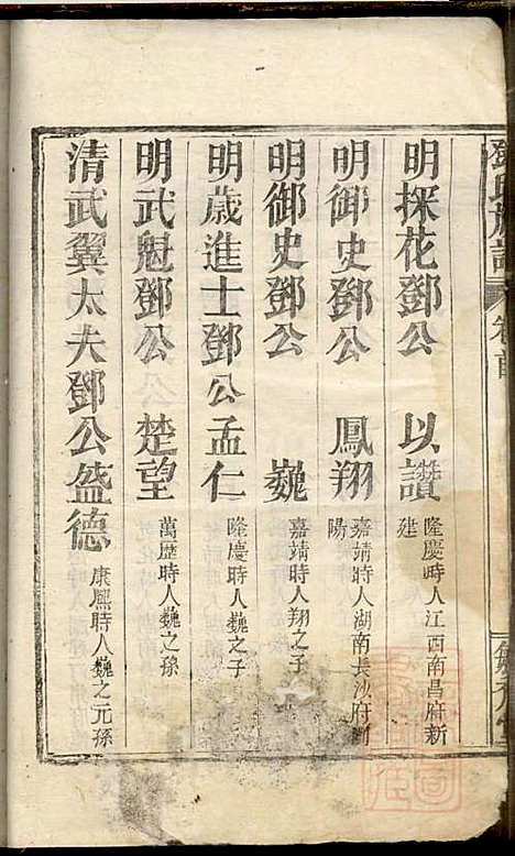 邓氏重修族谱_4册_毓秀堂_清嘉庆(1796-1820_邓氏重修家谱_一