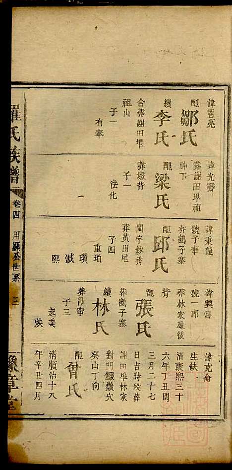 罗氏族谱_罗益联_8册_豫章堂_清咸丰11年(1861_罗氏家谱_五