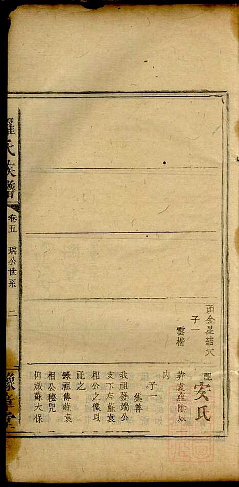 罗氏族谱_罗益联_8册_豫章堂_清咸丰11年(1861_罗氏家谱_六