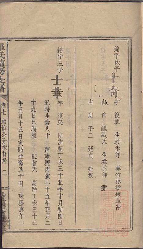 罗氏续修族谱_清罗祠文_存7册_敦睦堂_清咸丰七年(1860_罗氏续修家谱_六