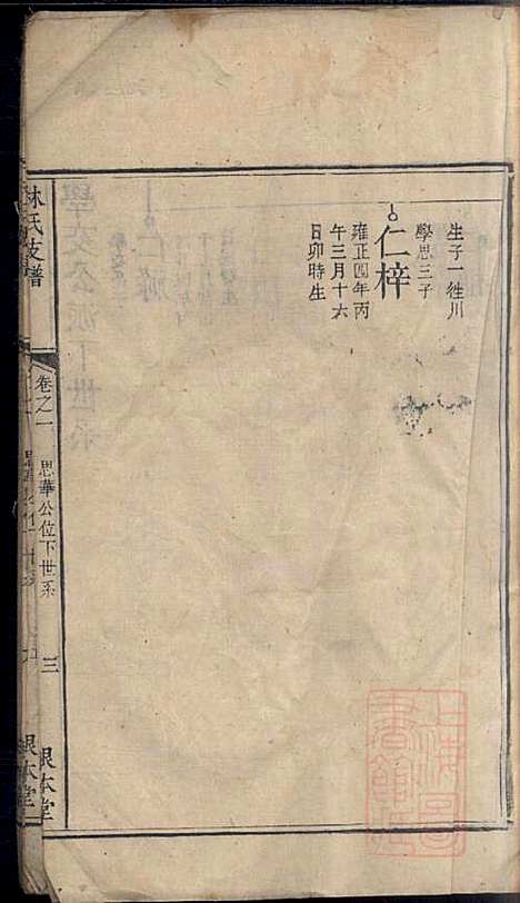 林氏支谱_林义华_2册_根本堂_清道光元年(1821_林氏支谱_二