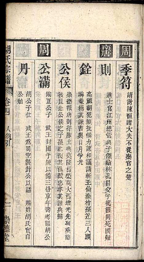 胡氏宗谱_胡豫桐_13册_崇德堂_清光绪4年(1878_胡氏家谱_四