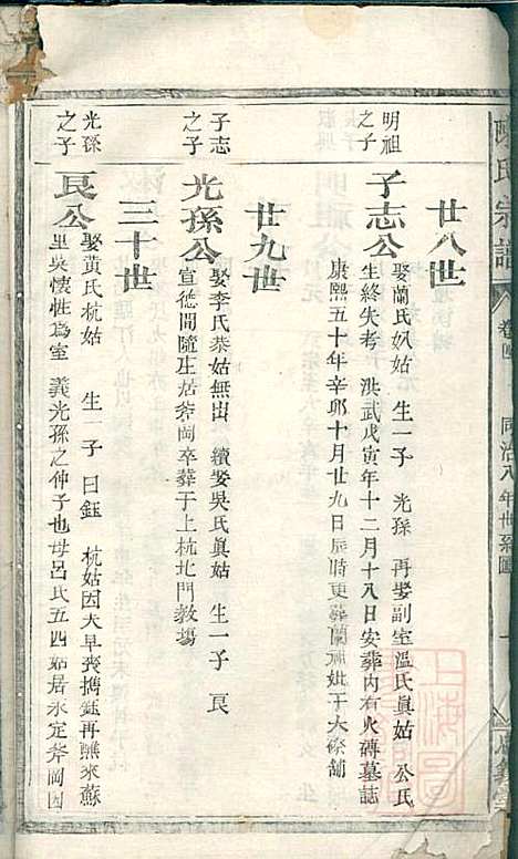 陈氏宗谱_5册_清同治八年(1869_陈氏家谱_五