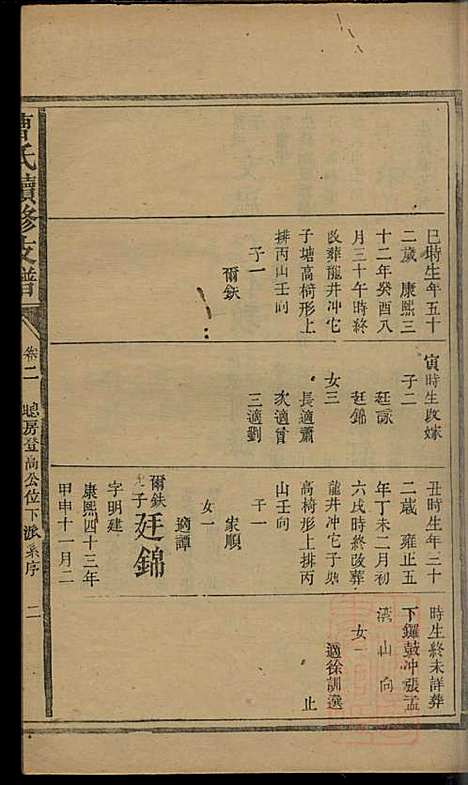 曹氏续修支谱_曹清溪等_8册_敦本堂_清咸丰七年（1857_曹氏续修支谱_三