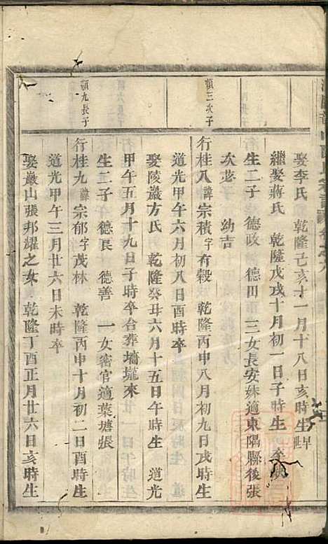 浦阳龙山陈氏宗谱_陈宗拔_6册_浦阳陈氏_清光绪8年(1882_浦阳龙山陈氏家谱_六