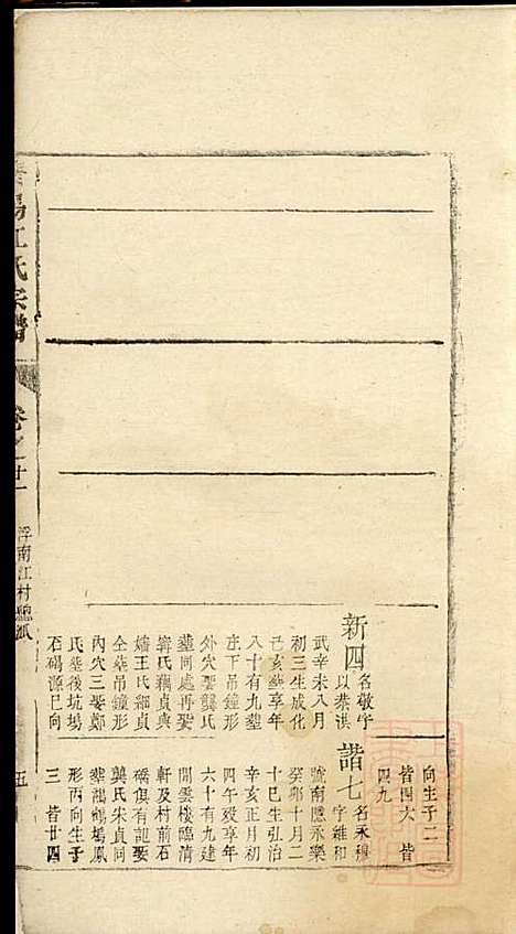 济阳江氏统会宗谱_江维山_6册_济阳江氏_清乾隆31年(1766_济阳江氏统会家谱_六