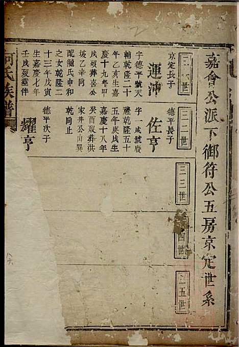 何氏族谱_6册_庐江堂_清道光28年(1848_何氏家谱_五