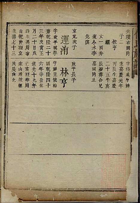 何氏族谱_6册_庐江堂_清道光28年(1848_何氏家谱_五