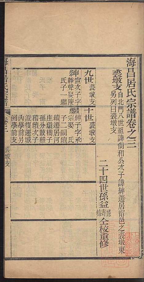 海昌居氏宗谱_居益寿_3册_职思堂_清光绪33年(1907_海昌居氏家谱_三