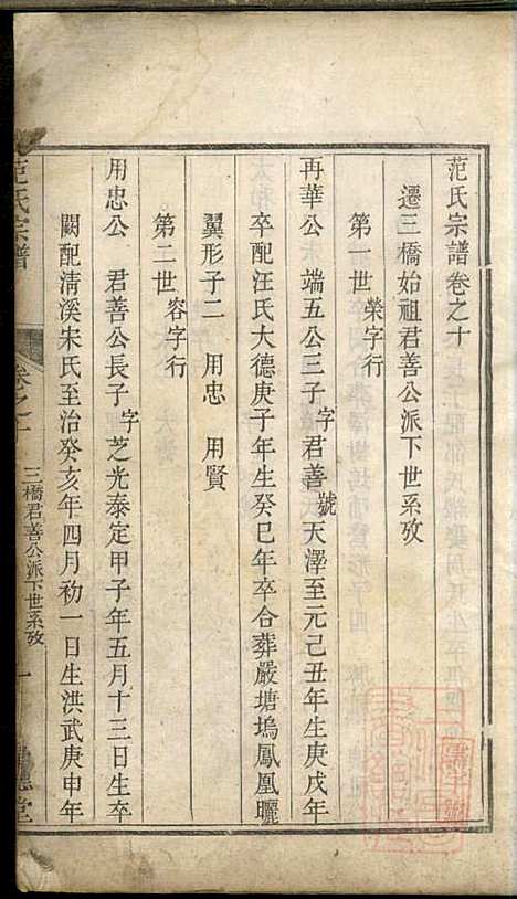 范氏宗谱_范宗孔_3册_崇德堂_清乾隆45年(1780_范氏家谱_二