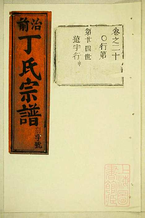 丁氏宗谱_15册_缙云丁氏_清宣统元年(1909_丁氏家谱_九