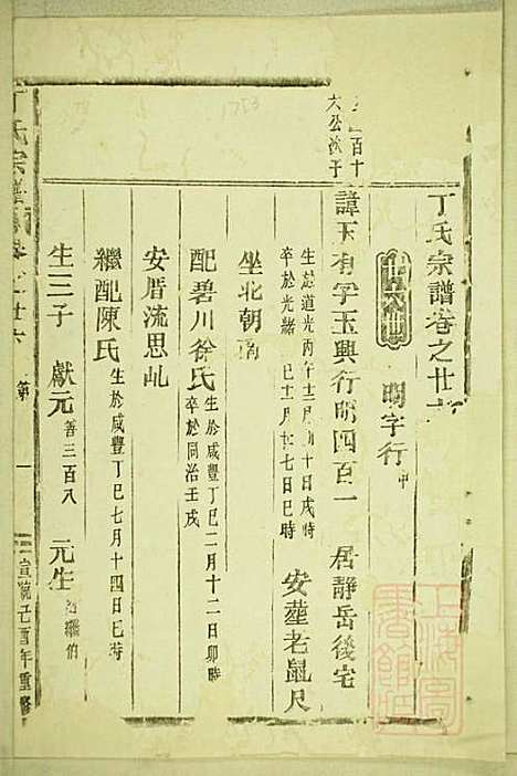 丁氏宗谱_15册_缙云丁氏_清宣统元年(1909_丁氏家谱_十二