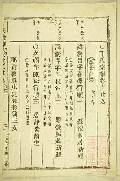 丁氏宗谱_15册_缙云丁氏_清宣统元年(1909_丁氏家谱_十四