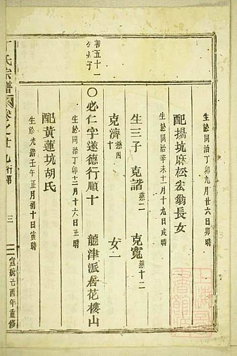 丁氏宗谱_15册_缙云丁氏_清宣统元年(1909_丁氏家谱_十四