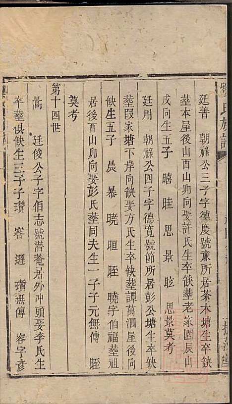 刘氏族谱_刘国淦_6册_振藻堂_清道光19年(1839_刘氏家谱_五