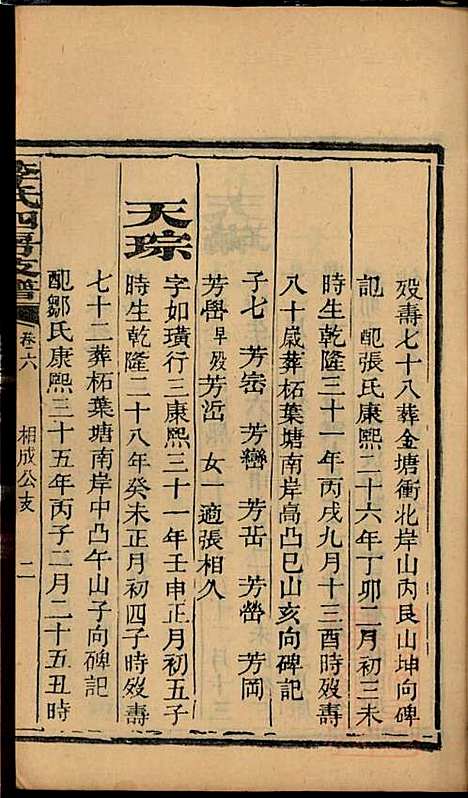 尖山李氏四房支谱_李章祁_14册_清嘉庆八年(1803_尖山李氏四房支谱_四