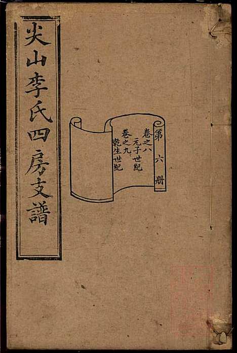 尖山李氏四房支谱_李章祁_14册_清嘉庆八年(1803_尖山李氏四房支谱_六