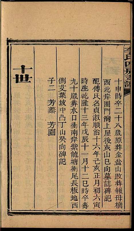 尖山李氏四房支谱_李章祁_14册_清嘉庆八年(1803_尖山李氏四房支谱_七