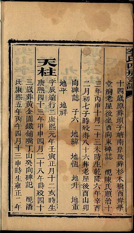 尖山李氏四房支谱_李章祁_14册_清嘉庆八年(1803_尖山李氏四房支谱_十一