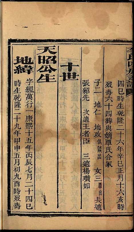 尖山李氏四房支谱_李章祁_14册_清嘉庆八年(1803_尖山李氏四房支谱_十一