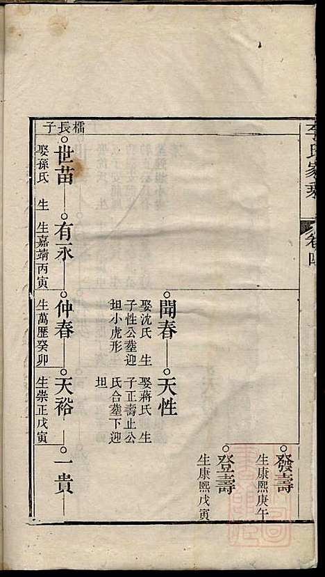 李氏家乘_李垣_28册_宣城李氏_清道光元年(1821_李氏家乘_五