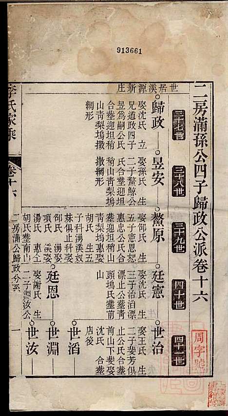 李氏家乘_李垣_28册_宣城李氏_清道光元年(1821_李氏家乘_十七