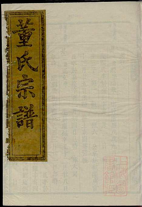 会稽董氏宗谱_董庭煟_8册_三策堂_清咸丰10年(1860_会稽董氏家谱_七