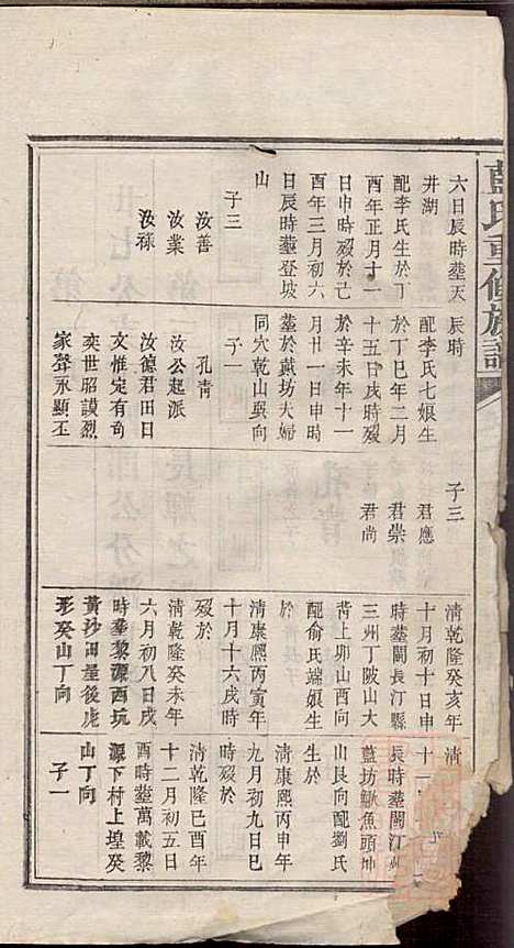 蓝氏重修族谱_蓝长馨_16册_汝南堂_清道光2年(1822_蓝氏重修家谱_三