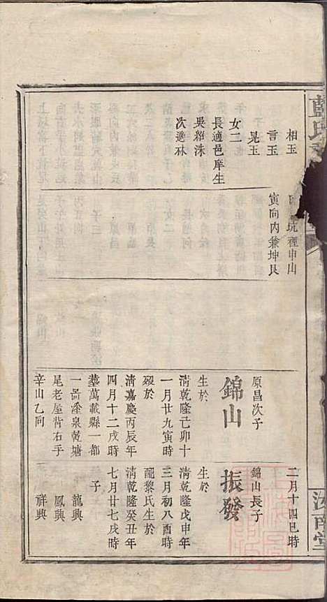 蓝氏重修族谱_蓝长馨_16册_汝南堂_清道光2年(1822_蓝氏重修家谱_九