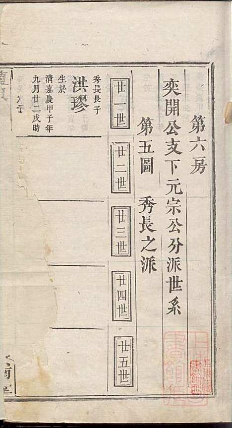 蓝氏重修族谱_蓝长馨_16册_汝南堂_清道光2年(1822_蓝氏重修家谱_十六