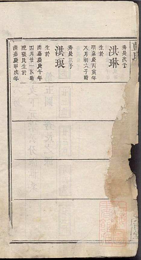 蓝氏重修族谱_蓝长馨_16册_汝南堂_清道光2年(1822_蓝氏重修家谱_十六